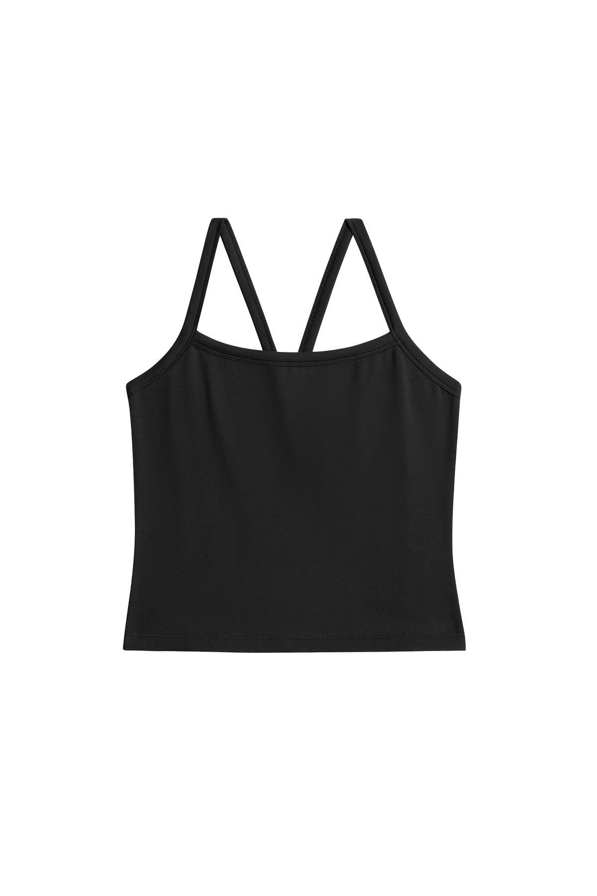 Chevron Cotton Camisole - Black