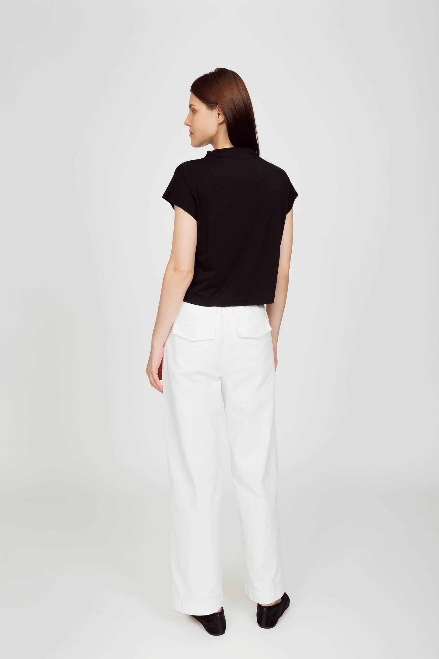 Draped Jersey Tee - Black