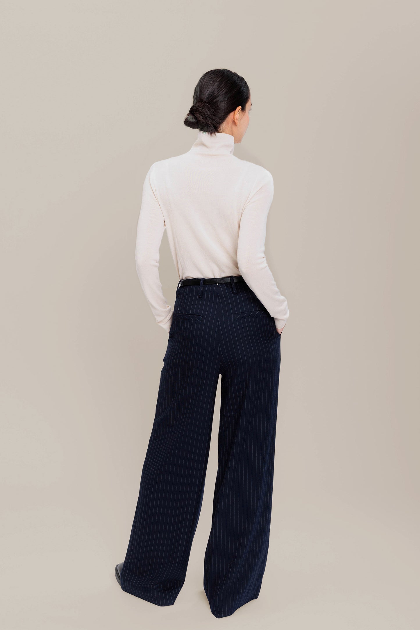 Mockneck Merino Pullover - Biscuit