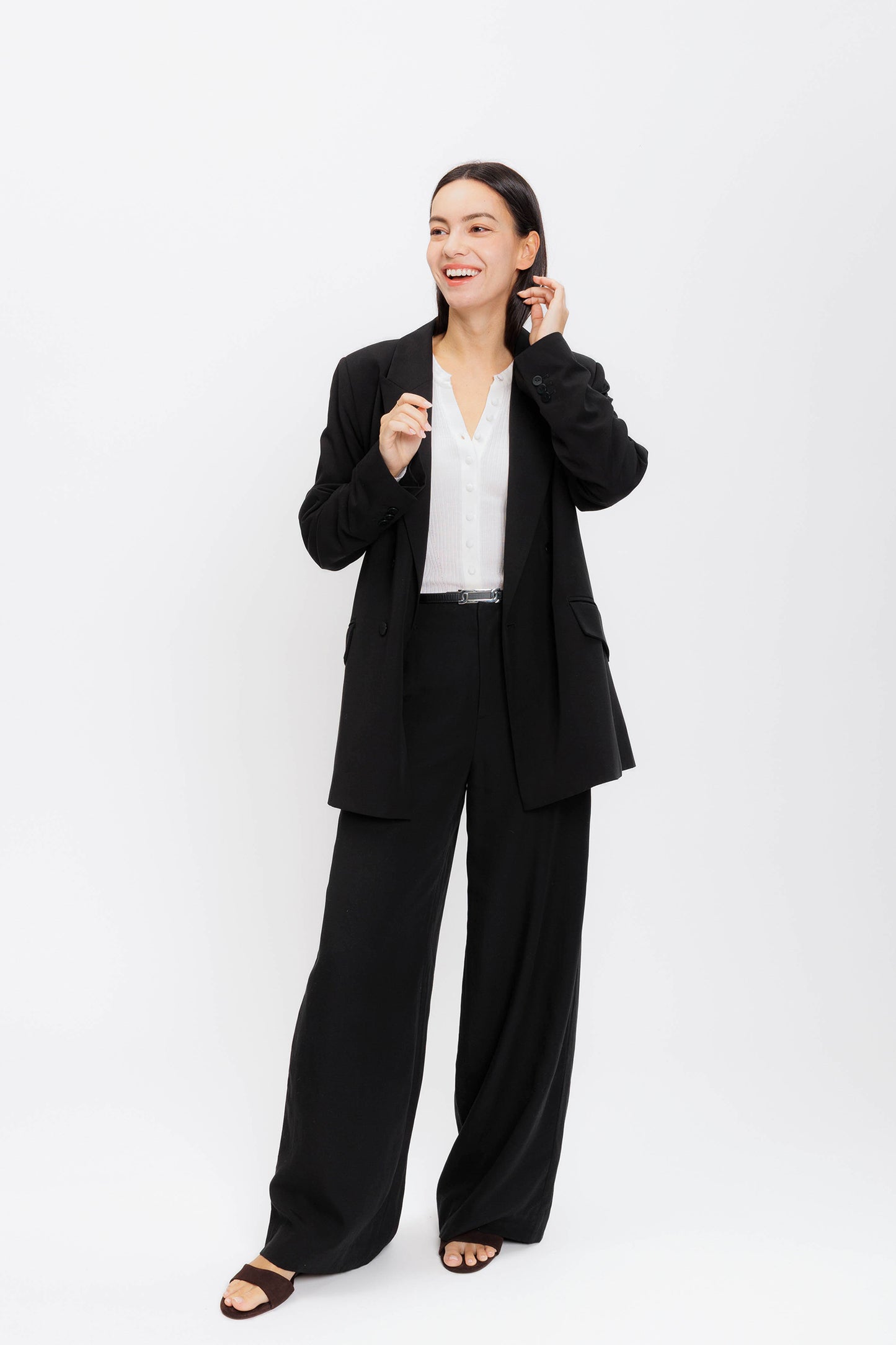 Relaxed Classic Tencel Blazer - Black