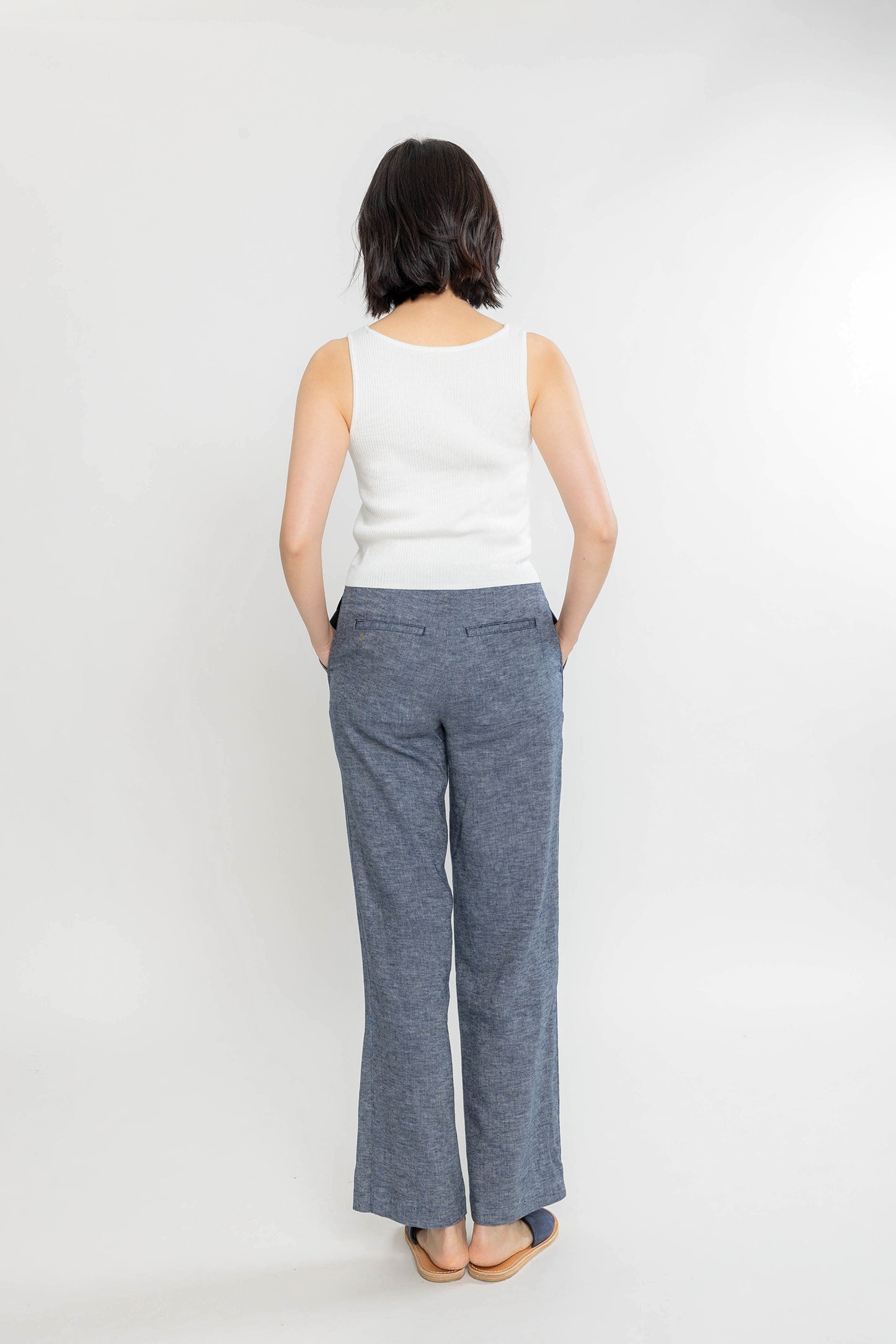 Ribbed Square-neck Knit Tank - Vanilla