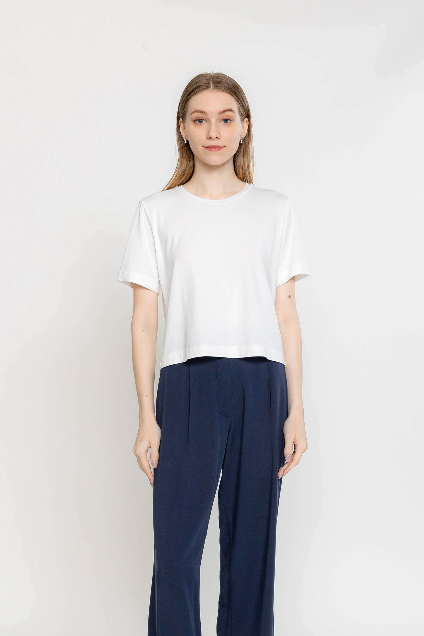 Boxy Crop Tee - Vanilla