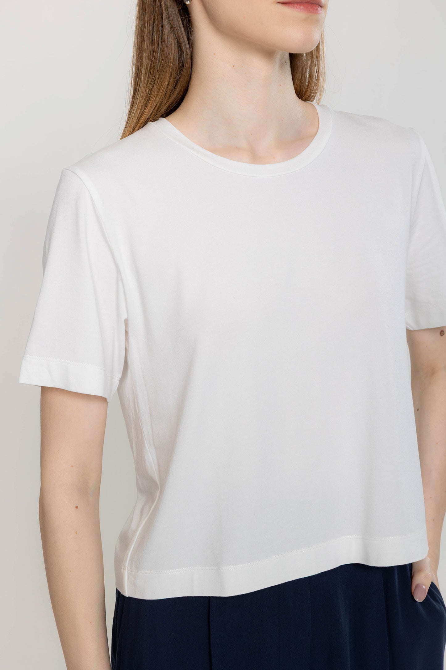 Boxy Crop Tee - Vanilla