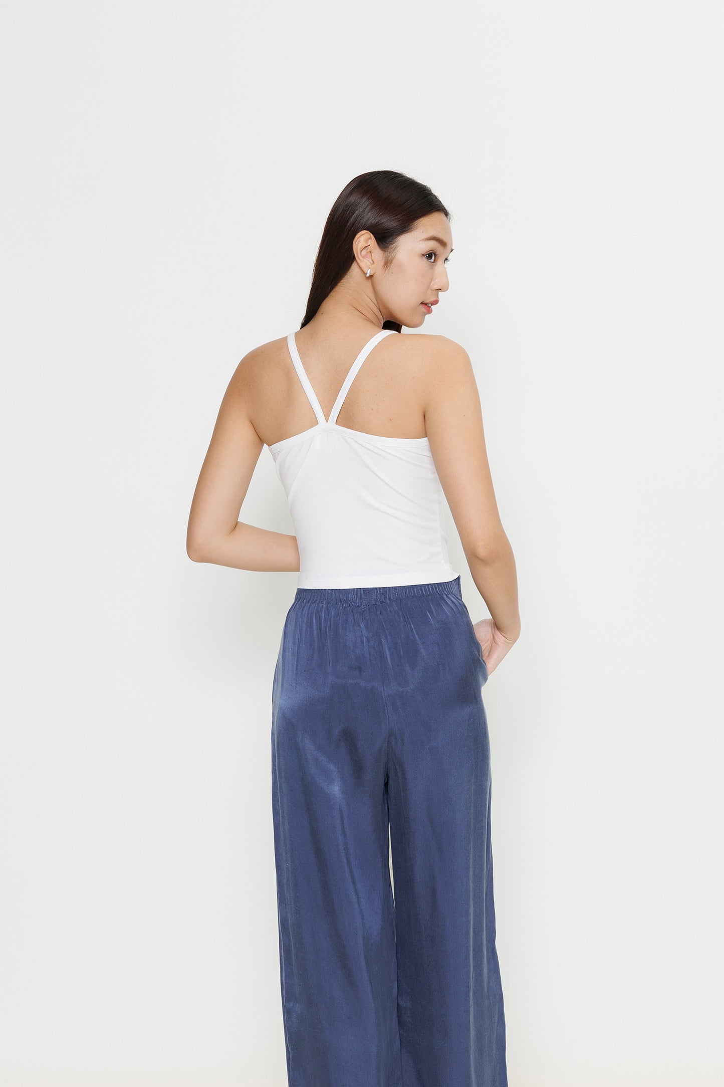 Chevron Cotton Camisole - Vanilla