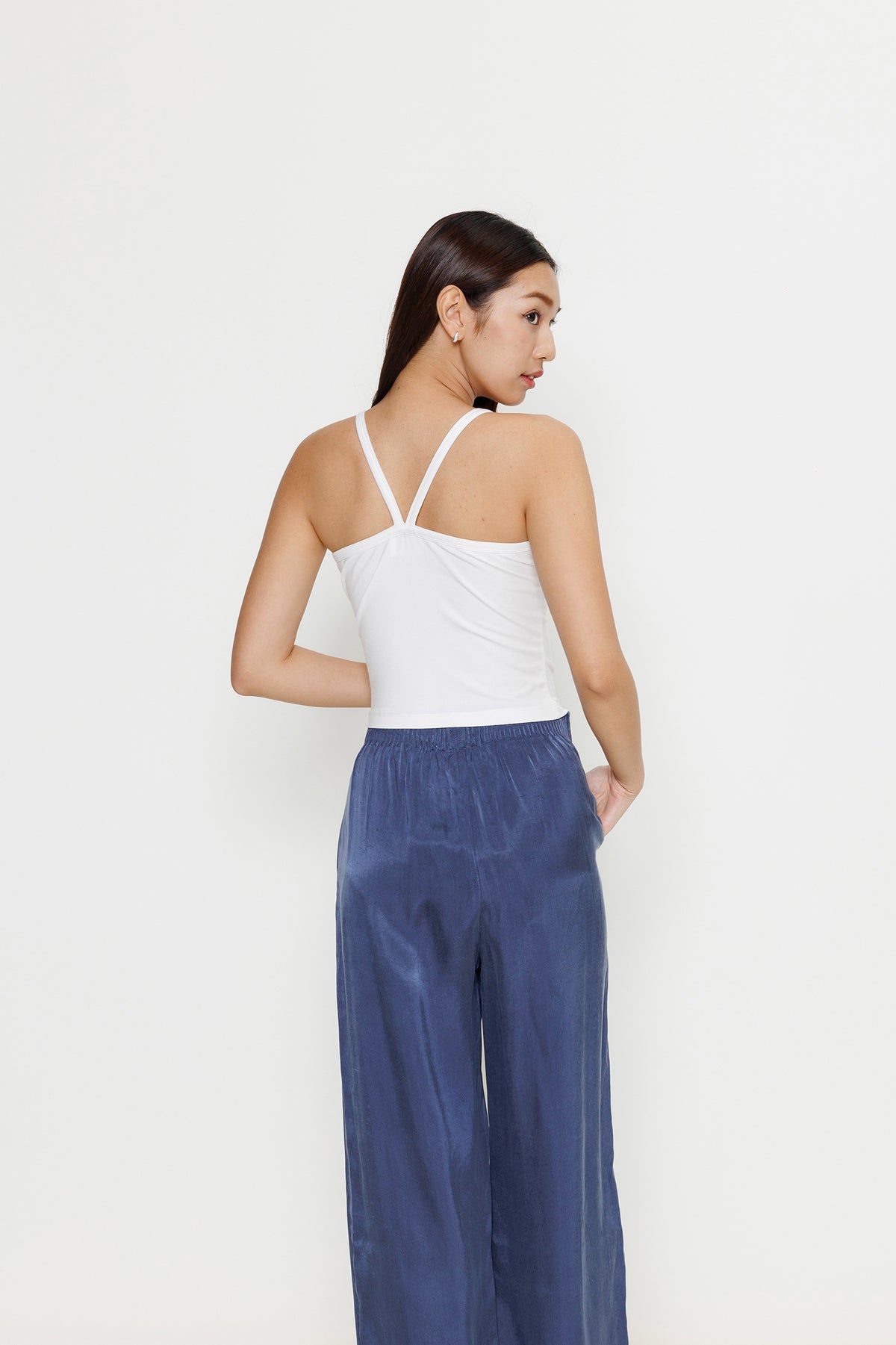Chevron Cotton Camisole - Vanilla