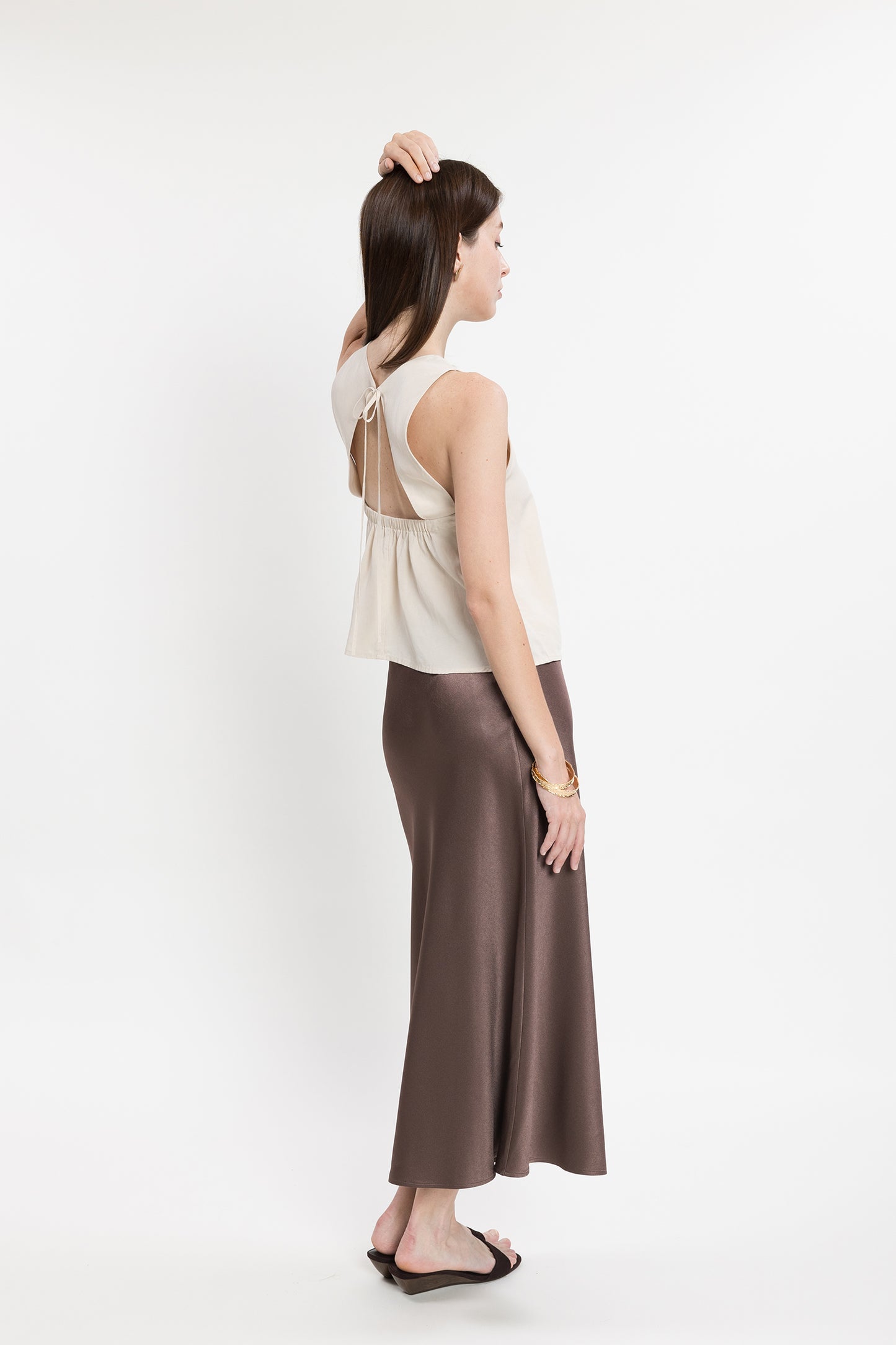 Cutout Tencel Top - Sand