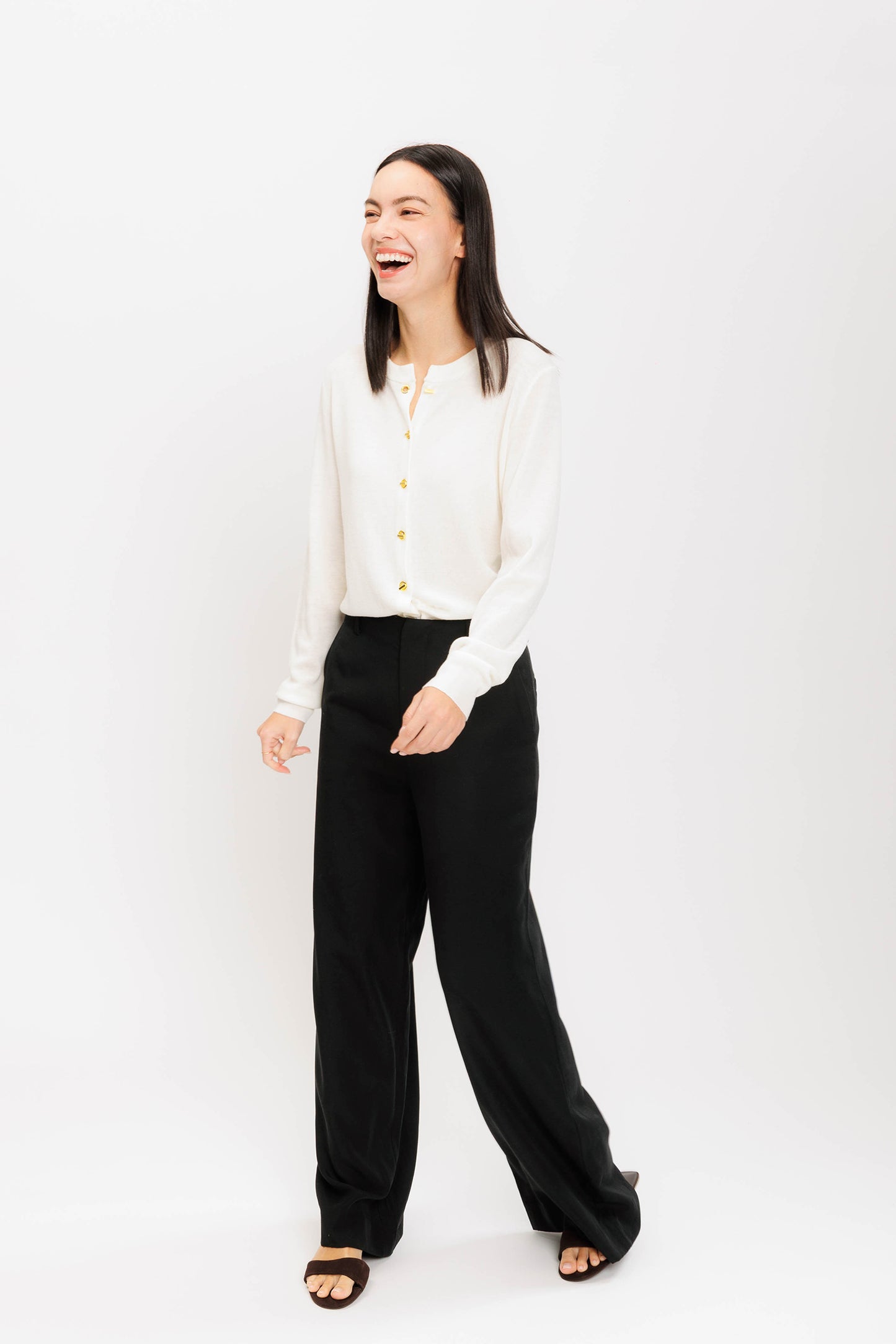 Embellished Wool Cardigan - Cream