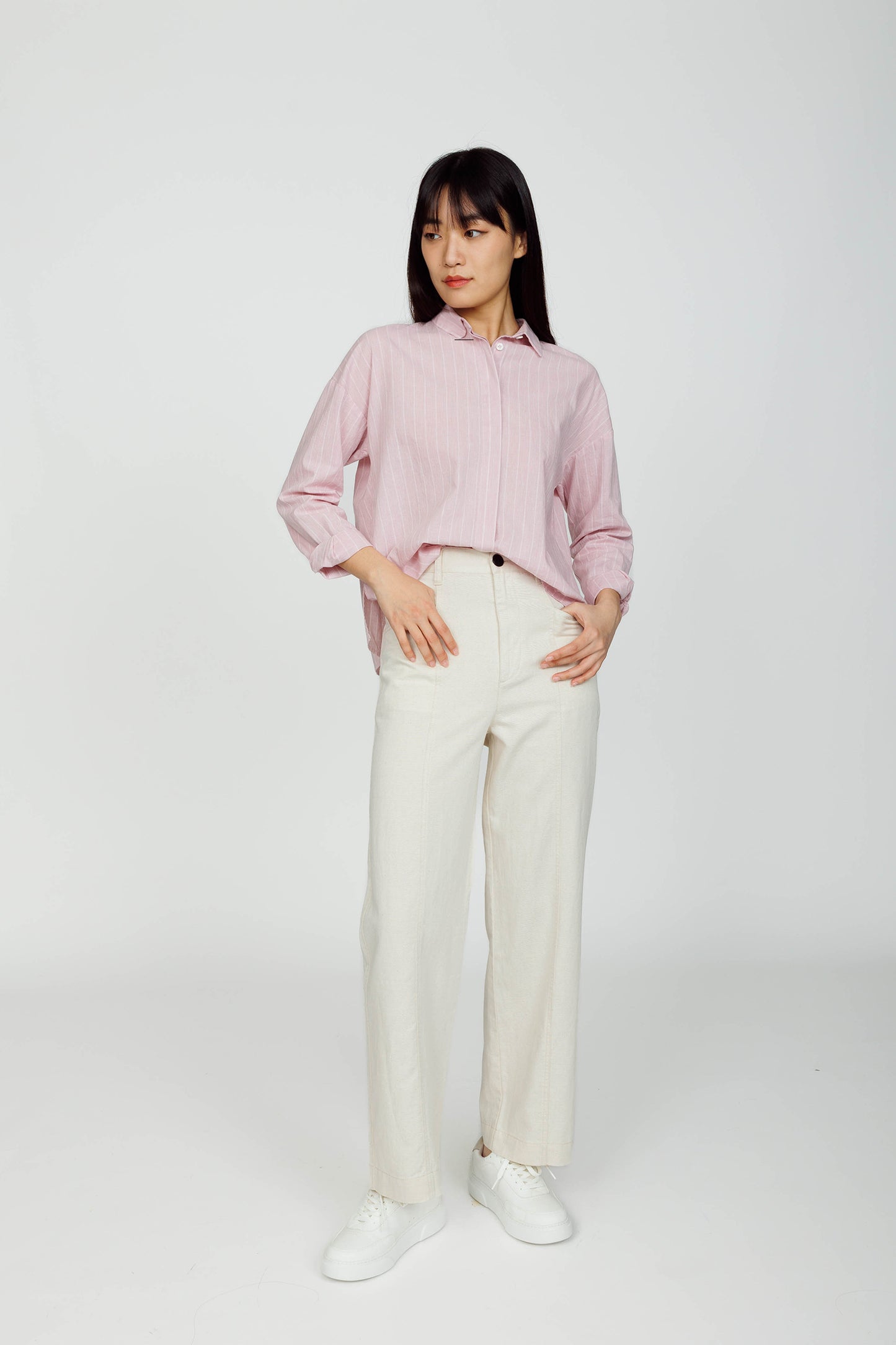 High-waist Linen Wide Pant - Raw