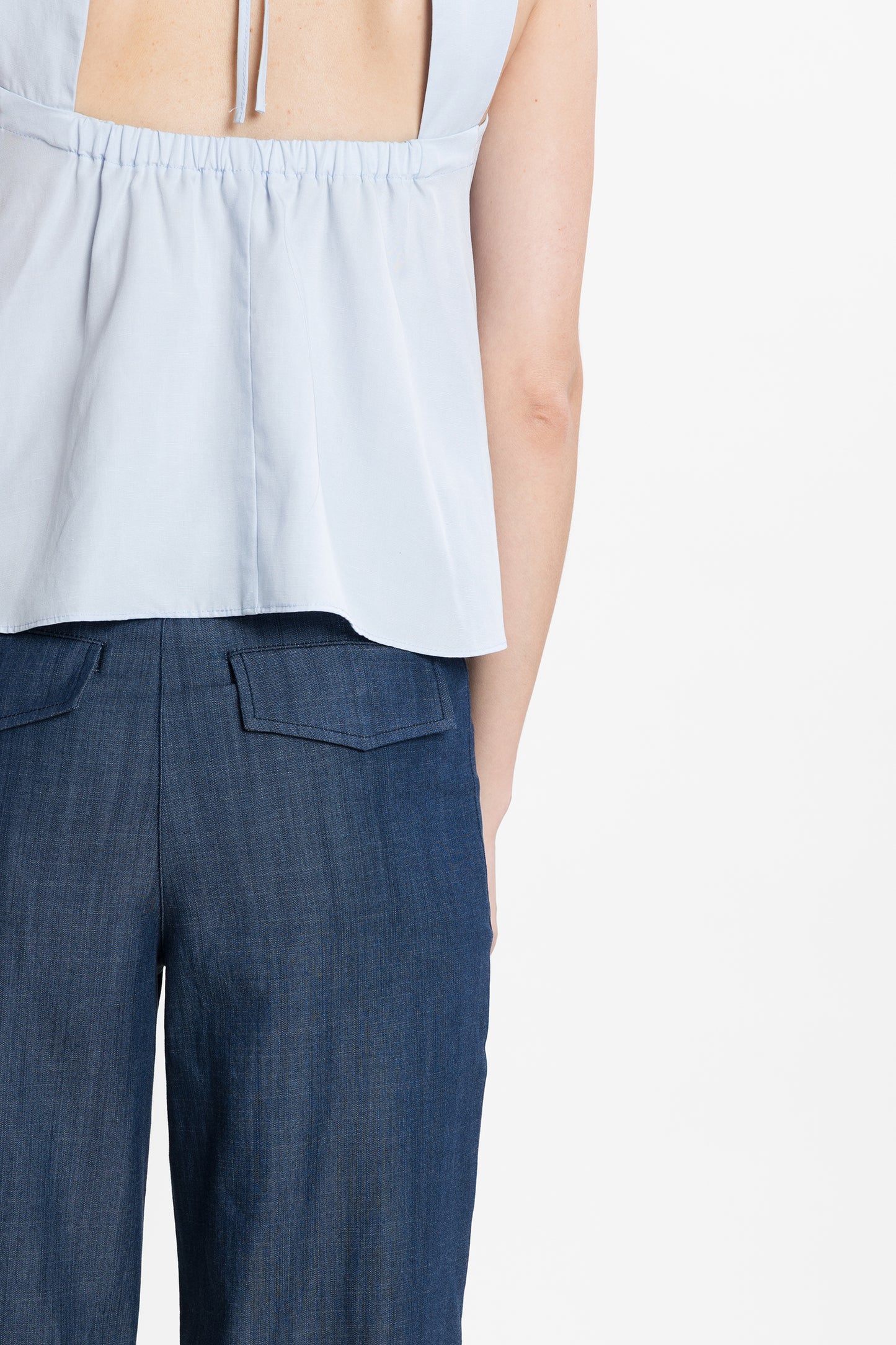 High-waist Denim Wide Pant - Indigo