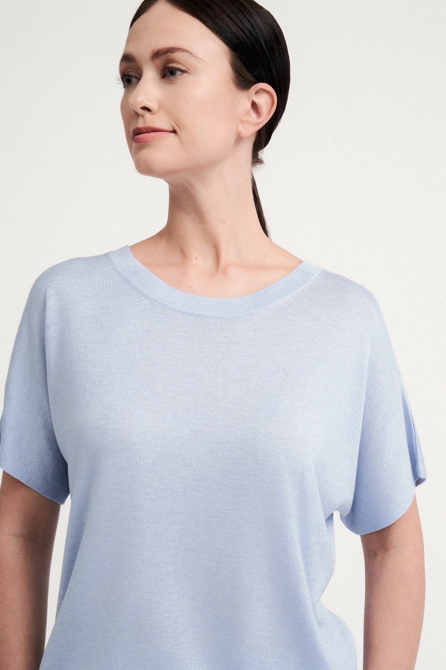 Multi-way Relaxed Pullover  - Blue Iris