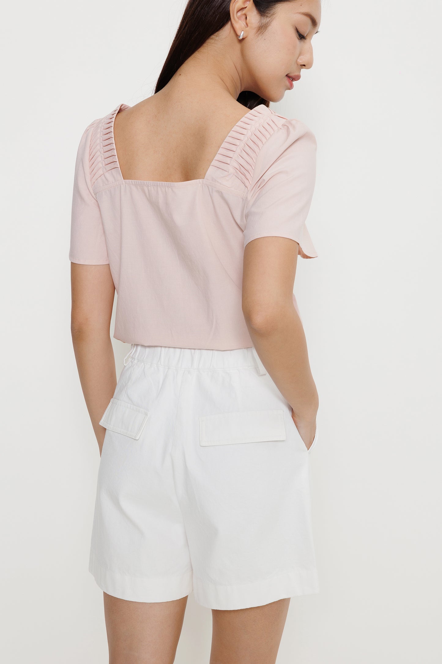 Origami Poplin Blouse - Shell