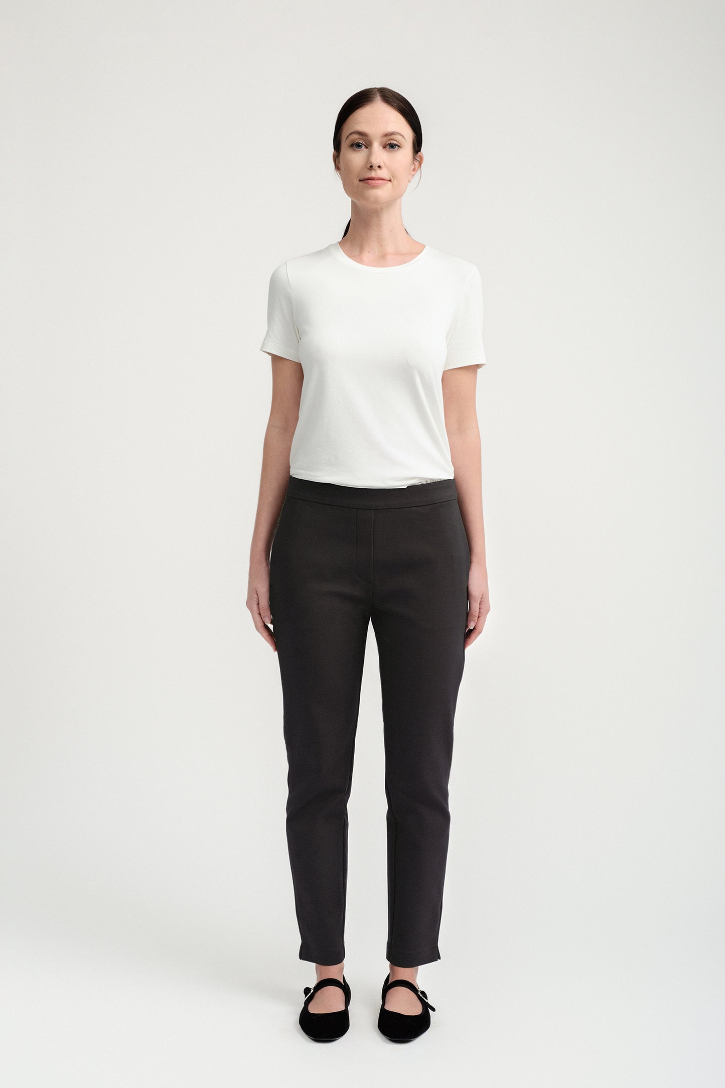 Pull-on Slim Chino - Charcoal