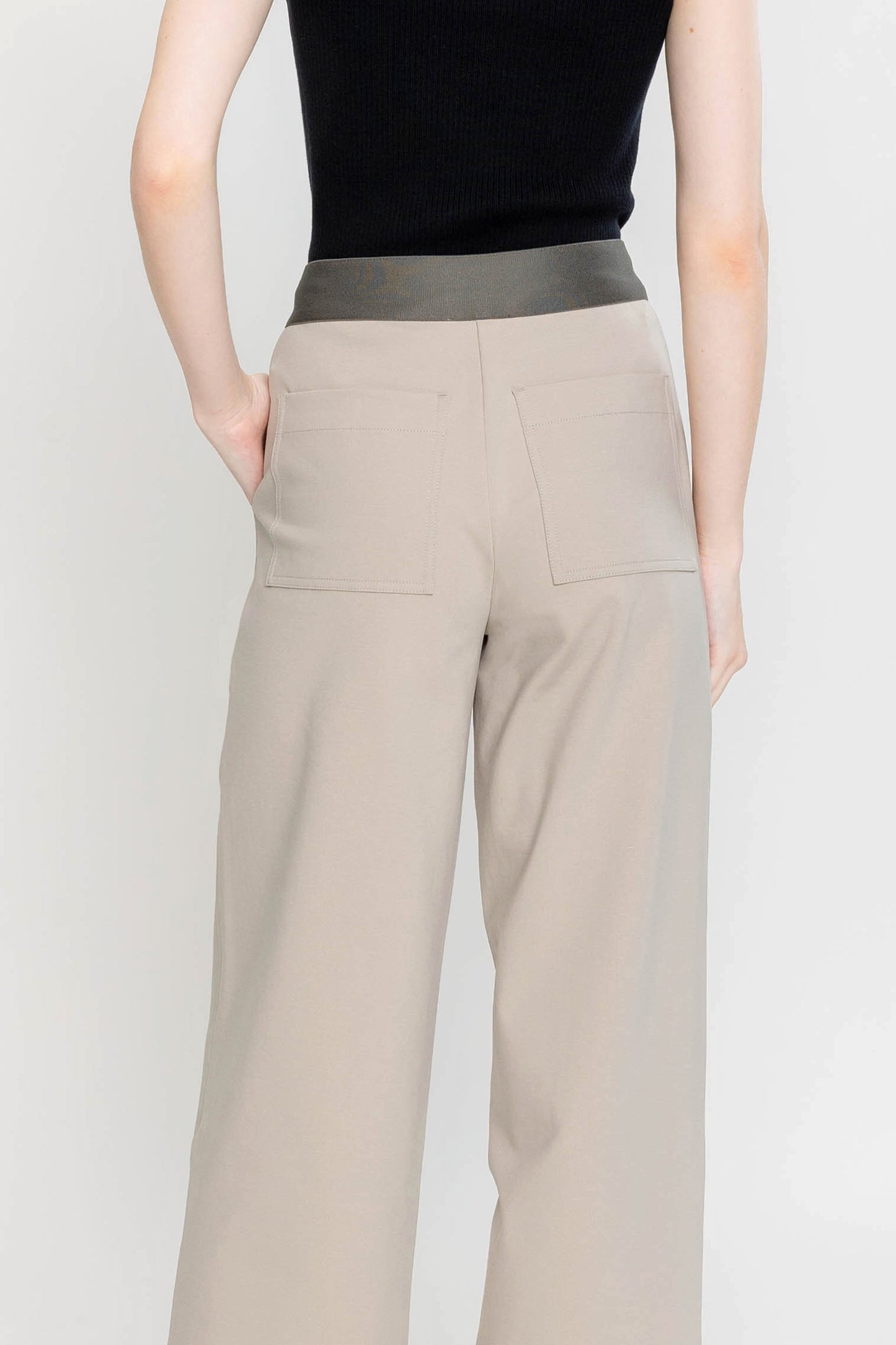 Pull-on Ponte Wide Pant -  Clay