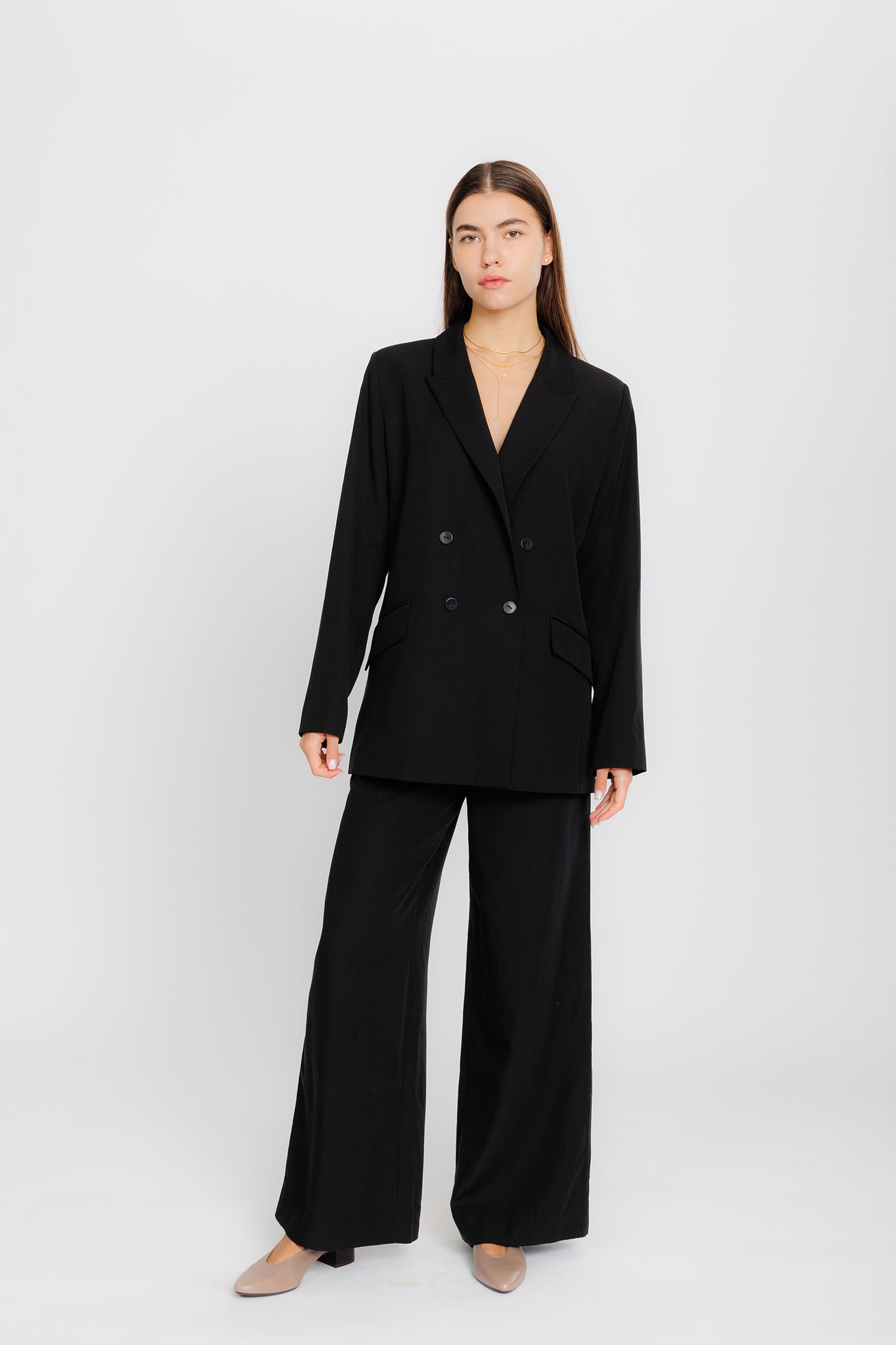 Relaxed Classic Tencel Blazer - Black