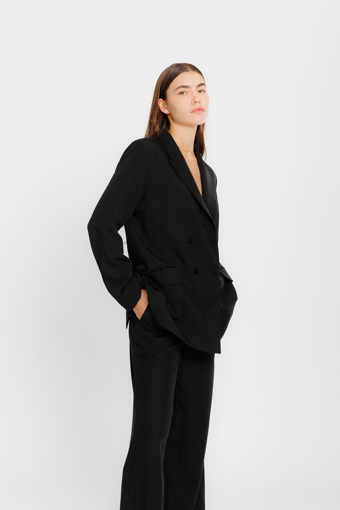 Relaxed Classic Tencel Blazer - Black
