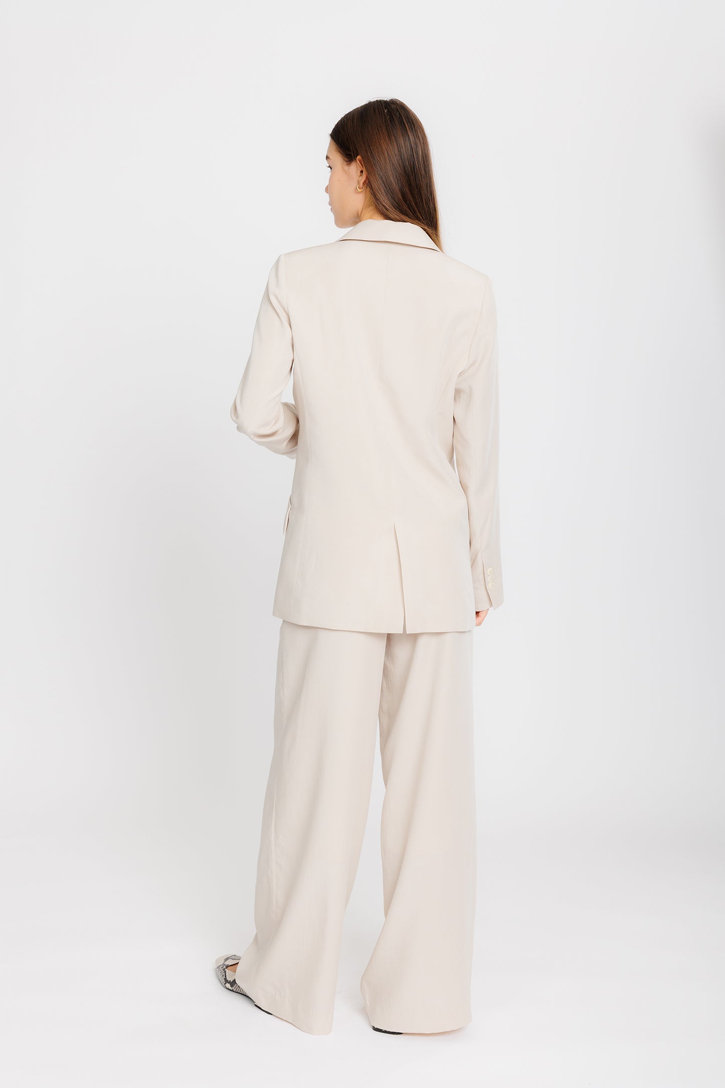 Relaxed Classic Tencel Blazer - Biscuit