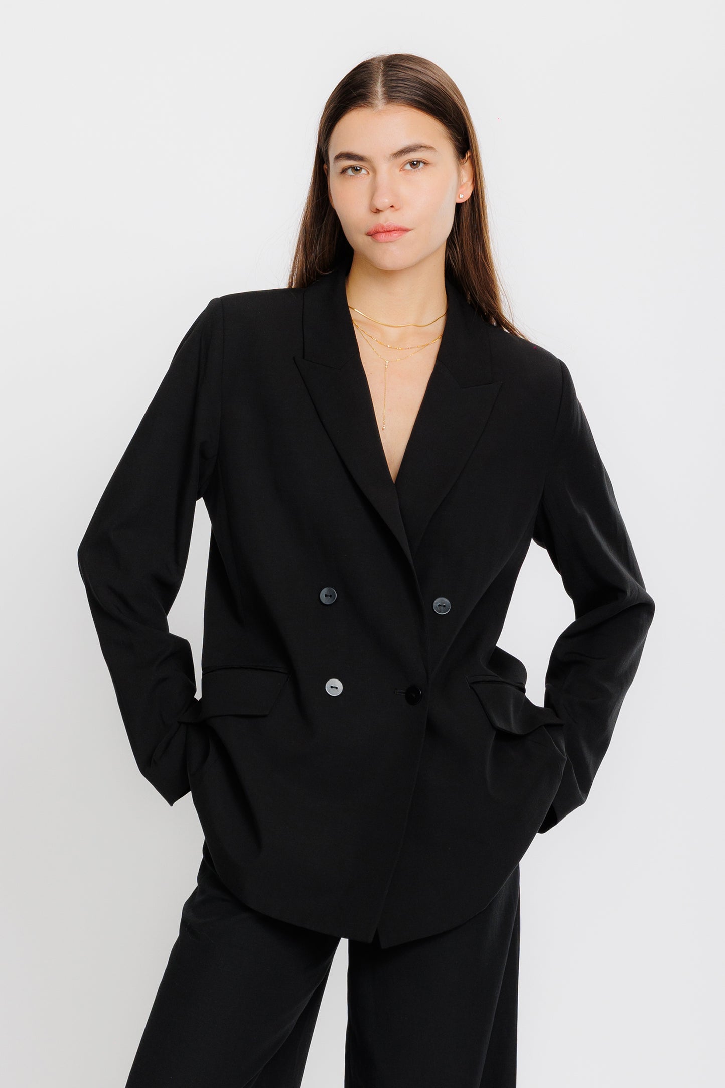 Relaxed Classic Tencel Blazer - Black