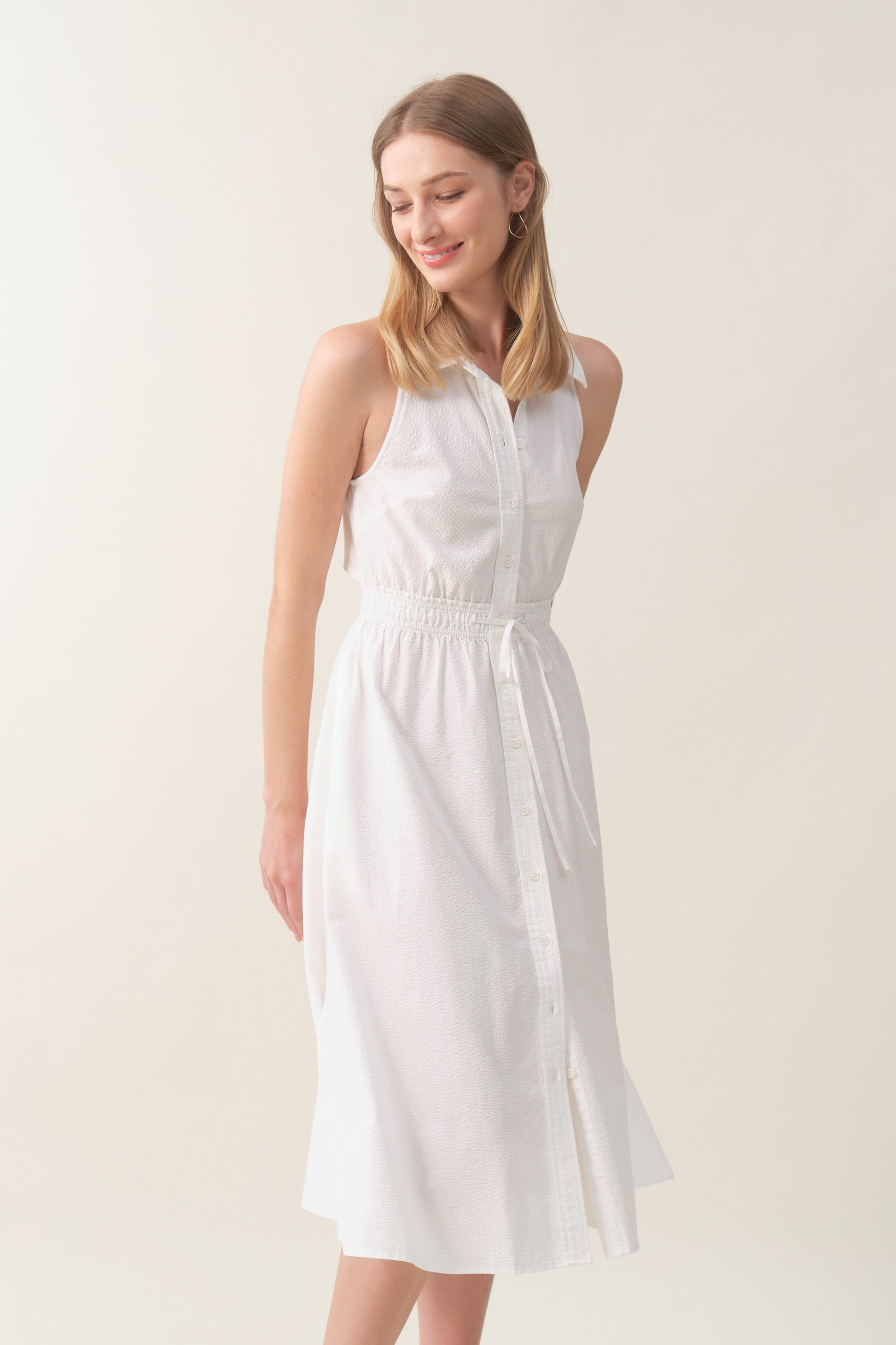 Sleeveless Midi Shirtdress Sleeveless Midi Shirtdress