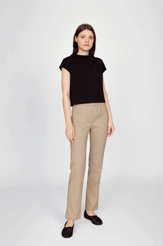 Pull-on Straight Chino - Khaki