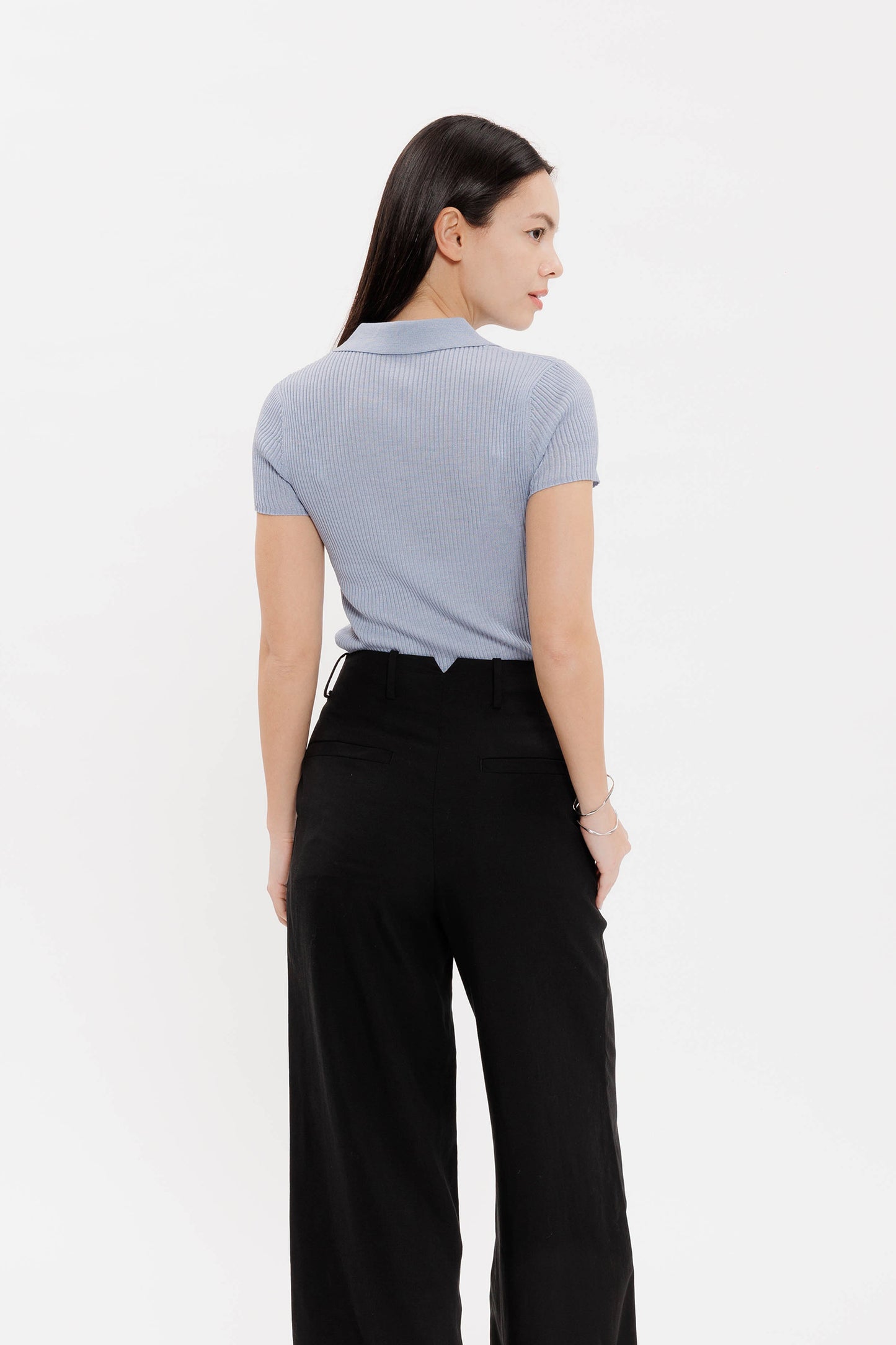 Tailored Tencel Wide Trouser - Black