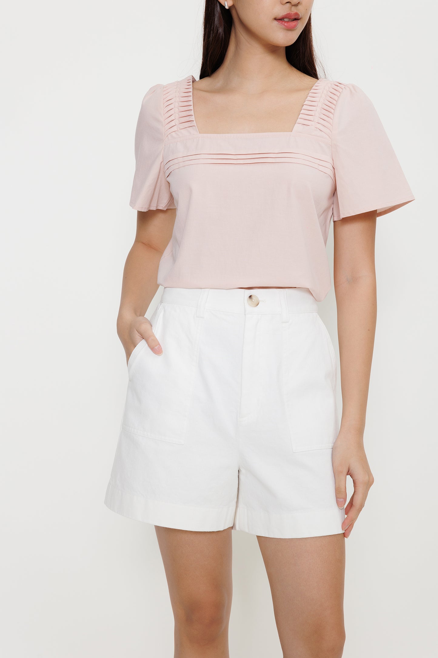 High-waist Utility Short - Eggshell