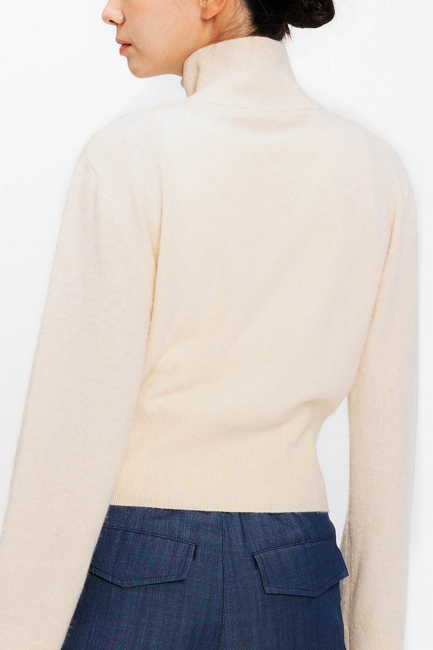 Zip Cashmere Sweater-Jacket - Sand