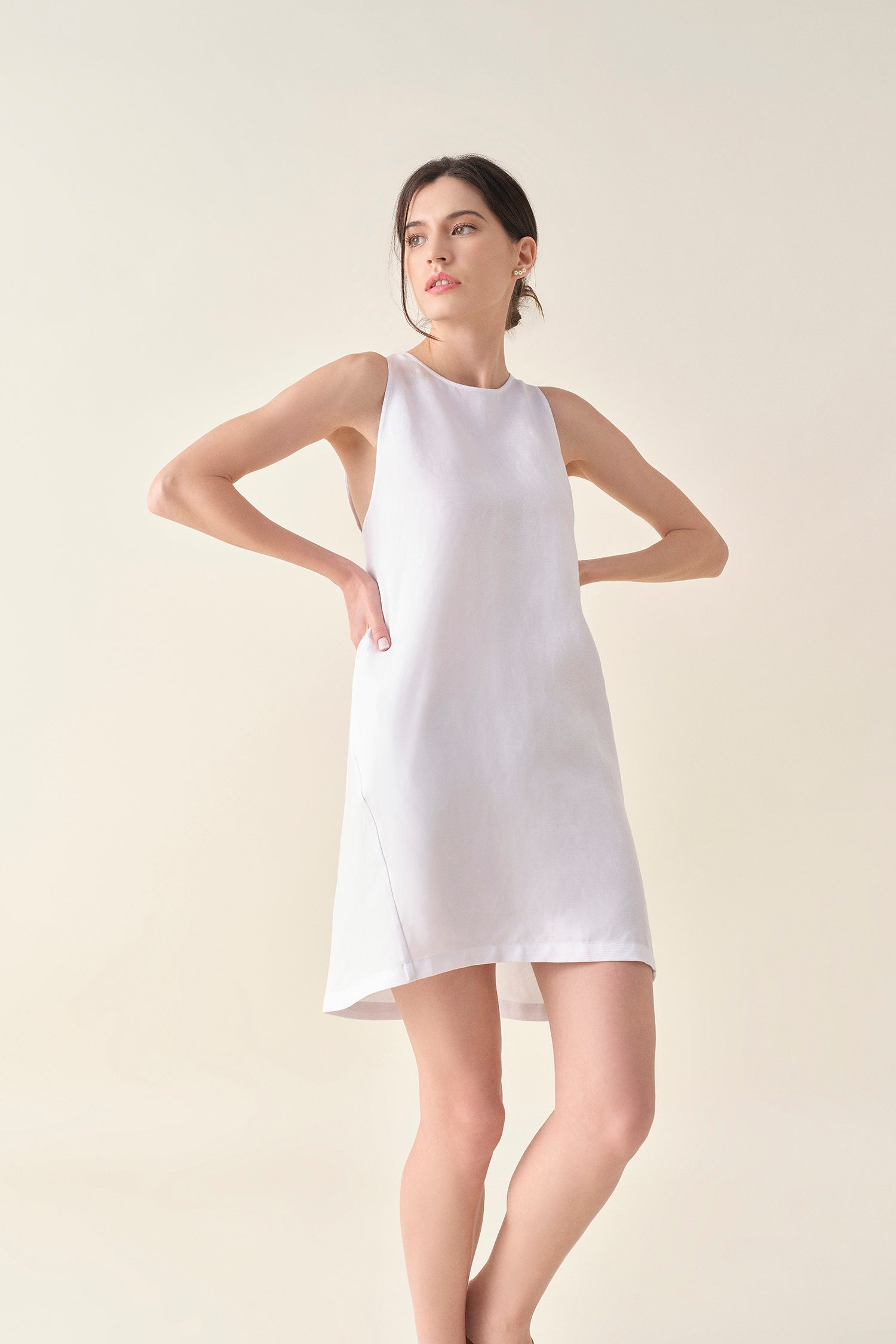 Cutout Mini Dress - Bright White