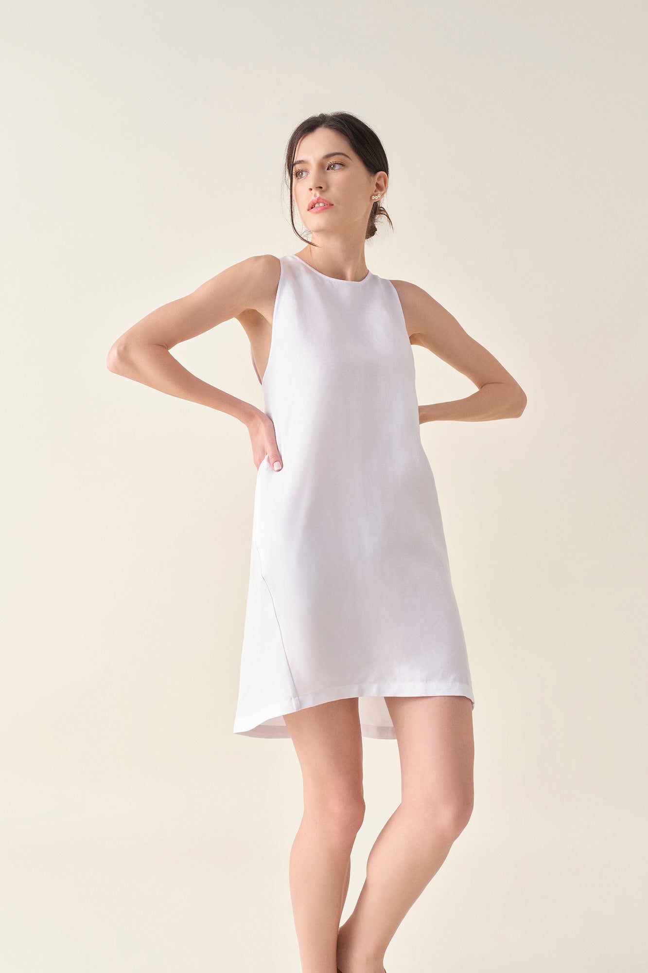 Cutout Mini Dress - Bright White - Tove & Libra