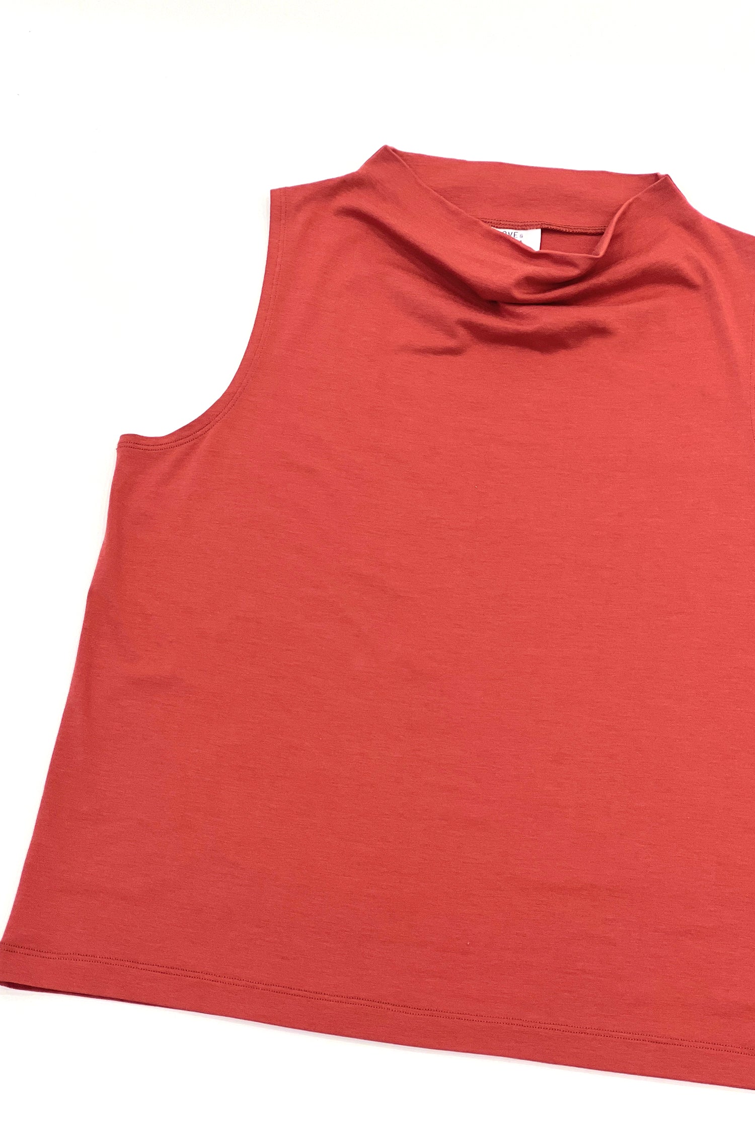 Draped Jersey Vest - Hibiscus