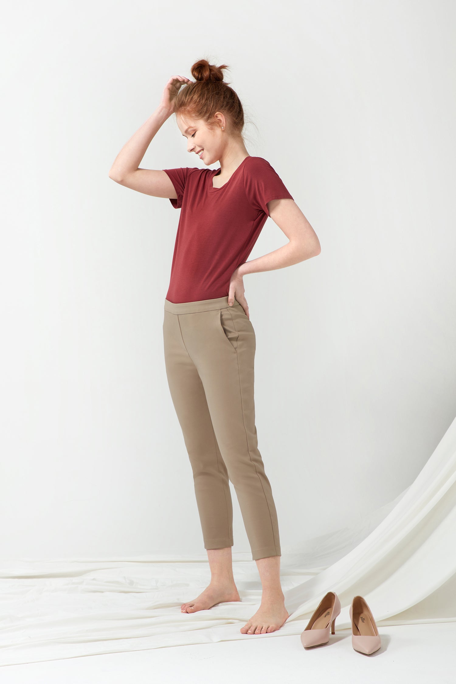 Pull-on Slim Chino - Khaki