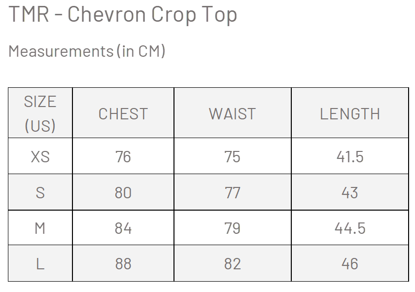 TMR Chevron Crop Top - Black & White