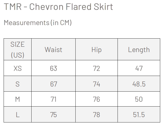 TMR Chevron Flared Skirt - Grey & Fuschia