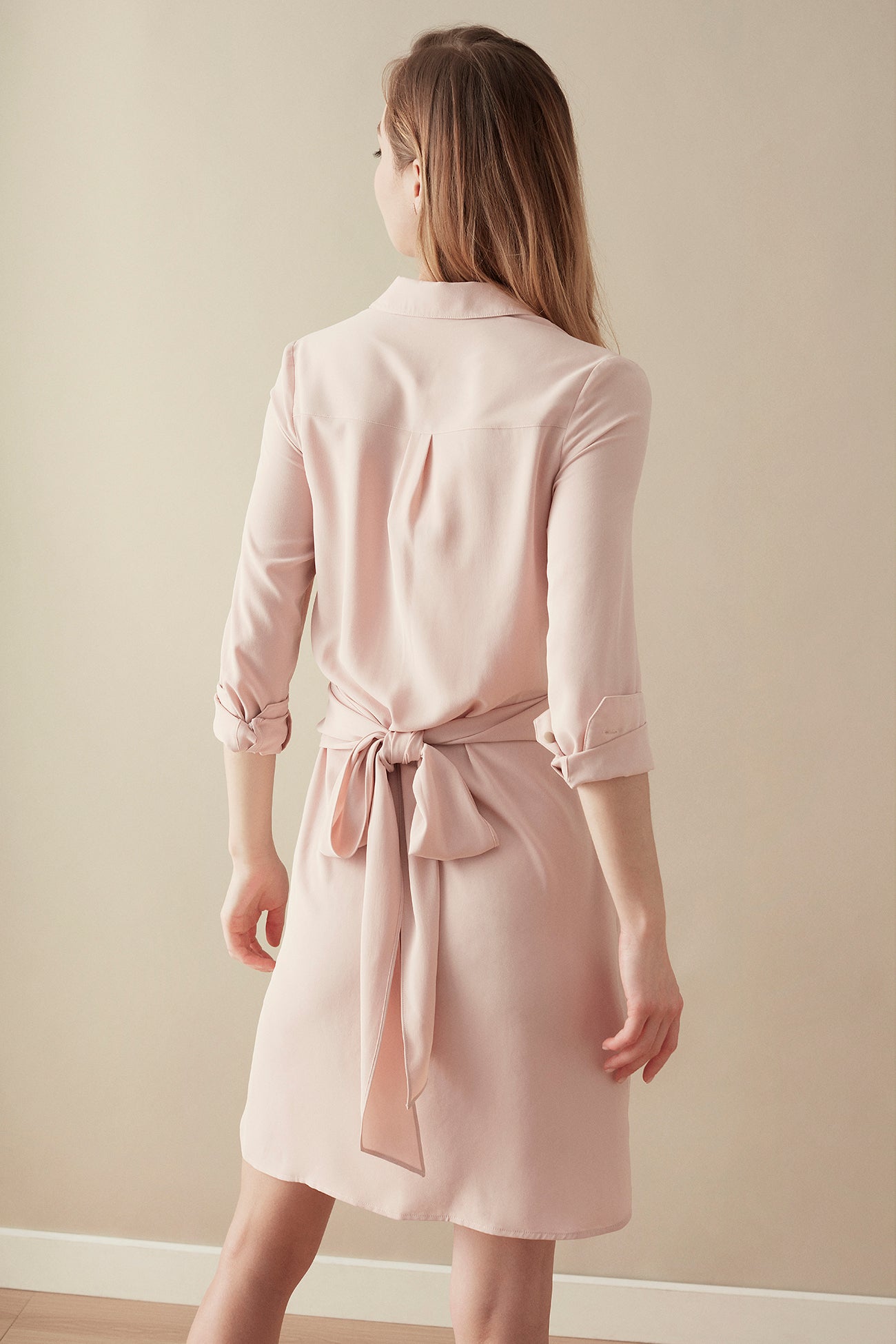 Wrapped Shirtdress - Pink Nude