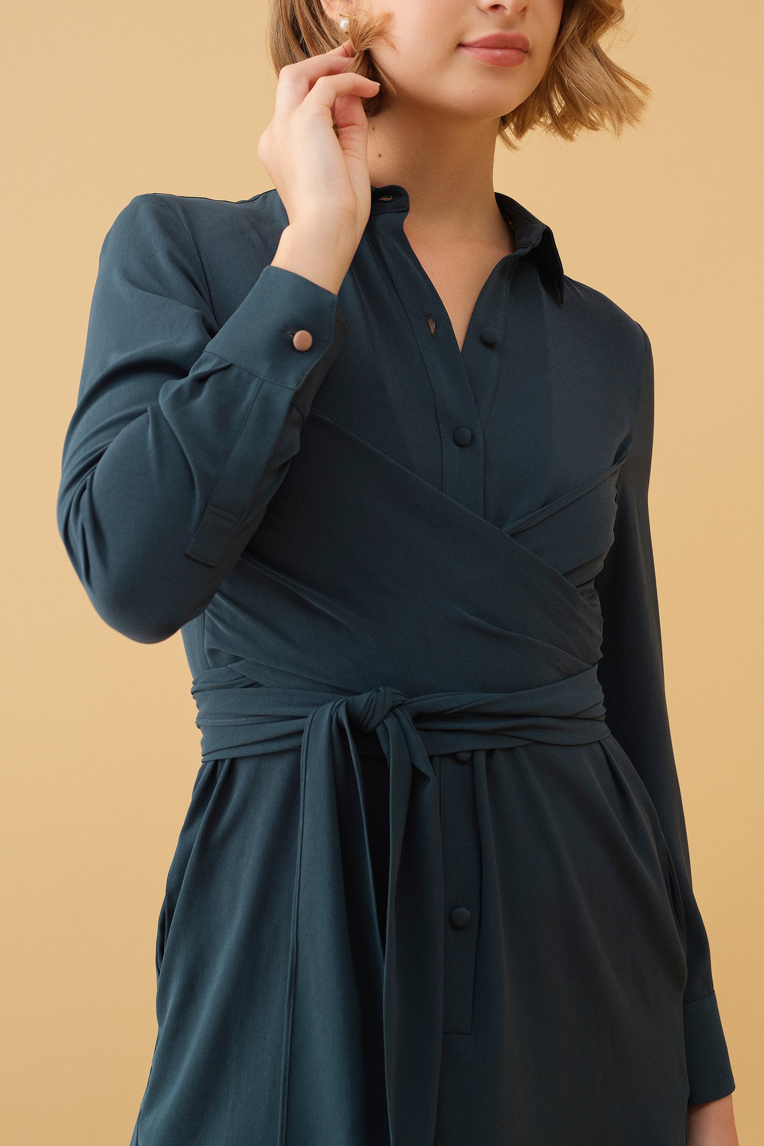 Wrapped Shirtdress - Forest