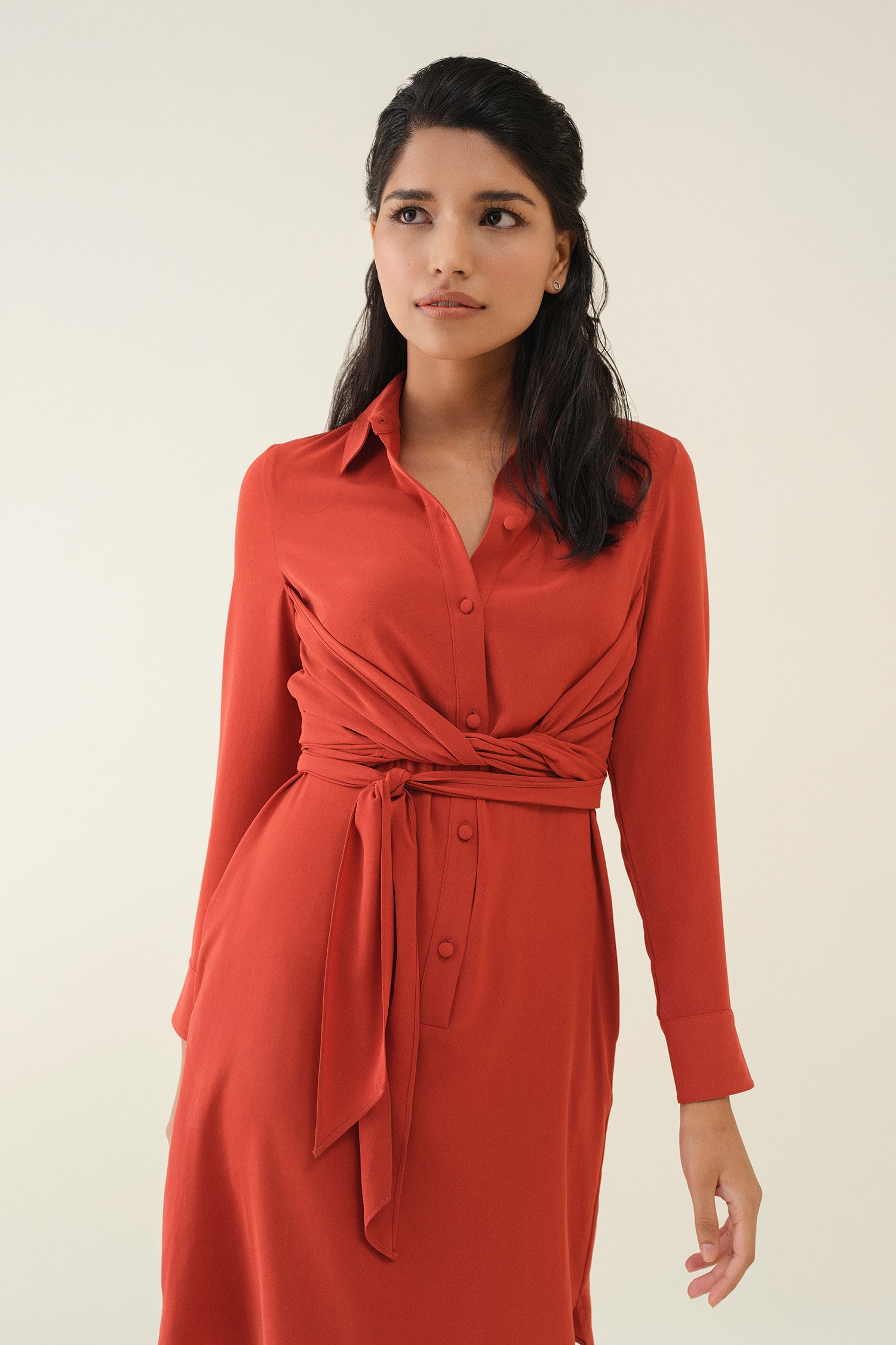Wrapped Shirtdress - Masala