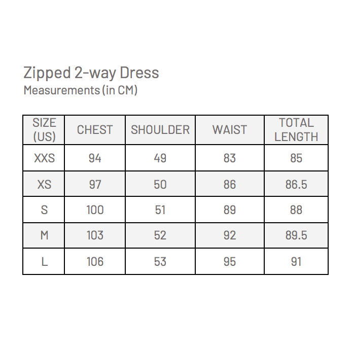Zipped 2-way Dress - Black